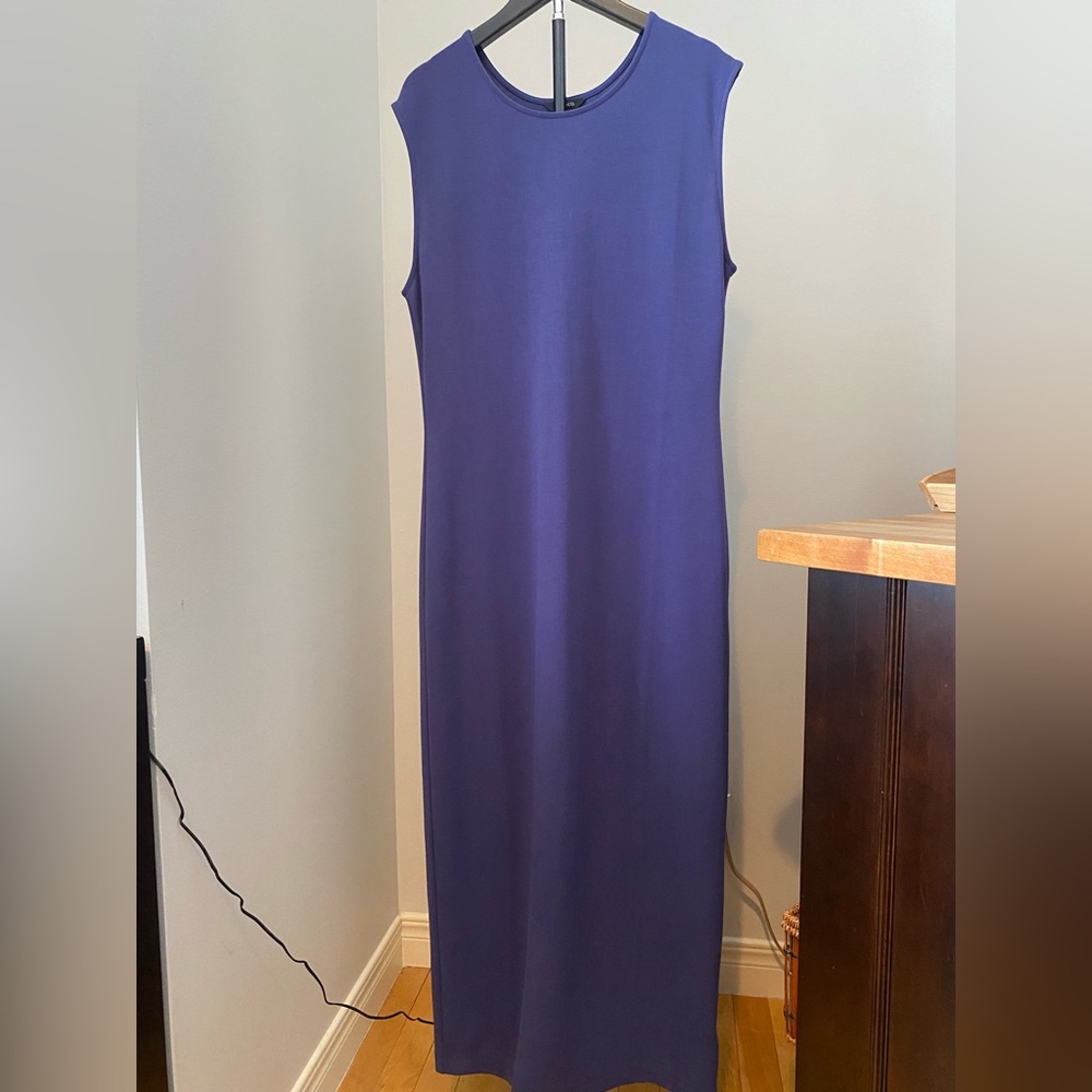 Elegant Sleeveless blue-purple Dress